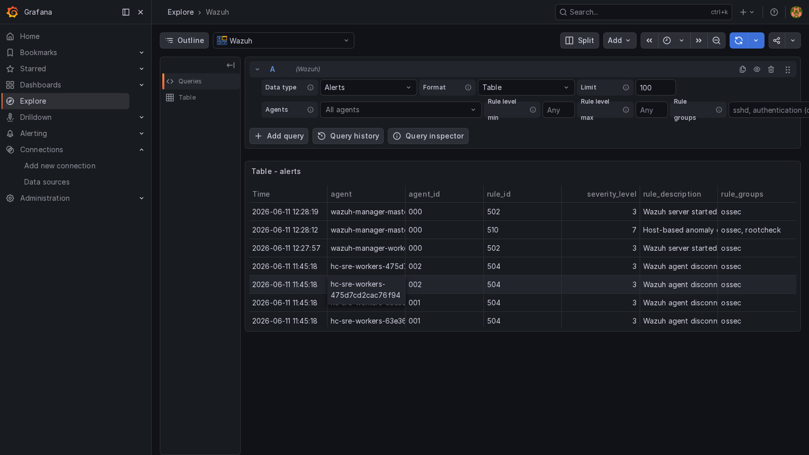 Explore query editor