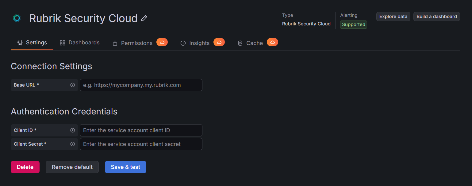 Data Source Configuration