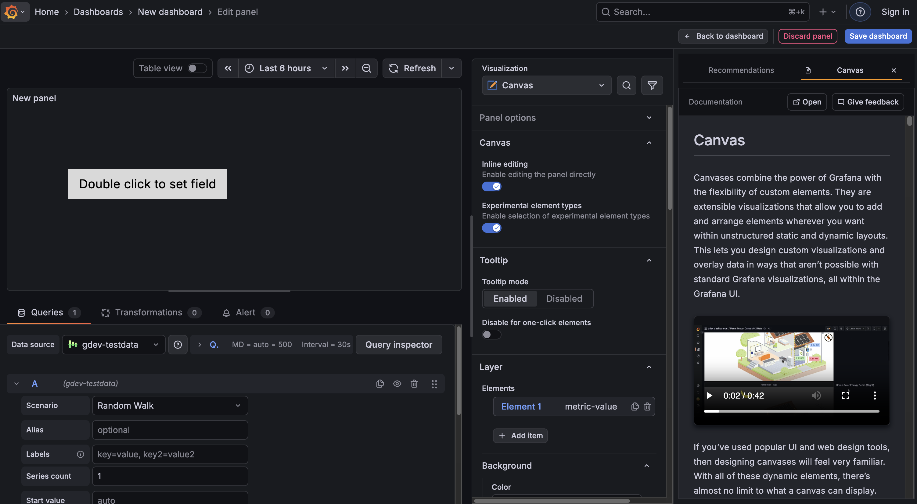Documentation for any Grafana feature