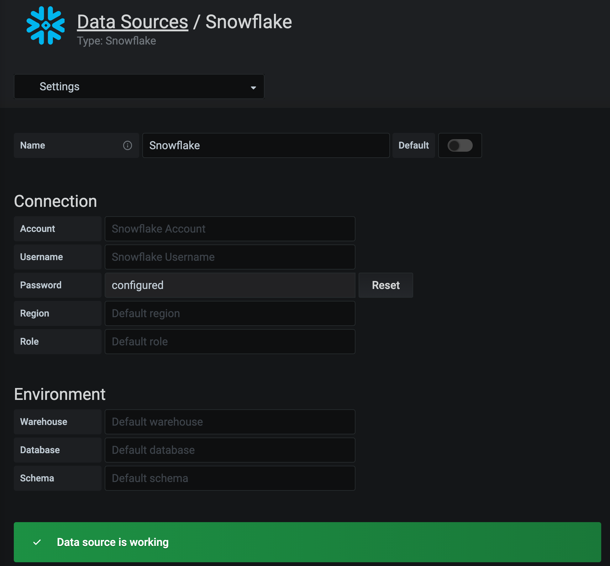 Datasource Configuration