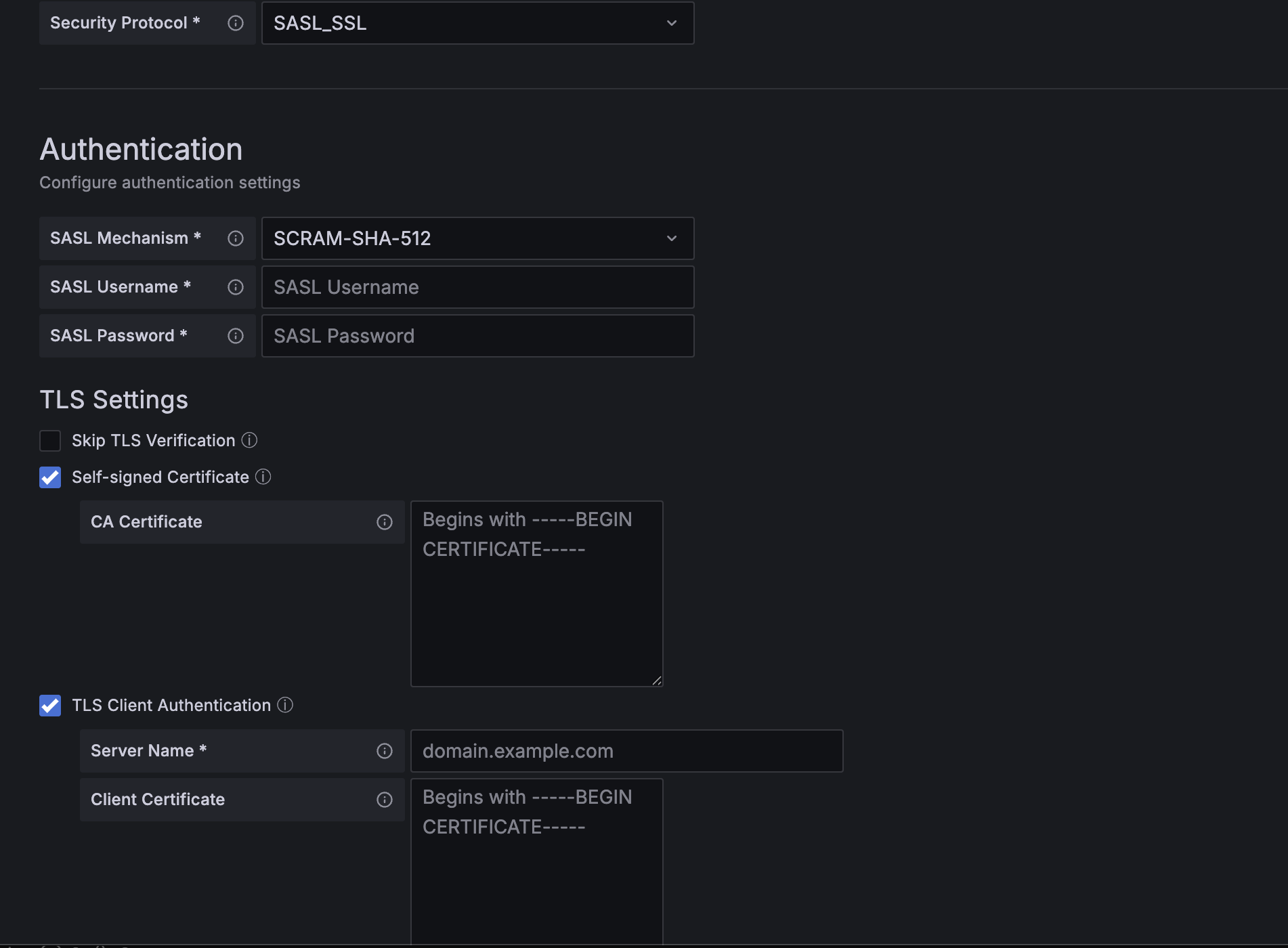 SASL and TLS Authentication