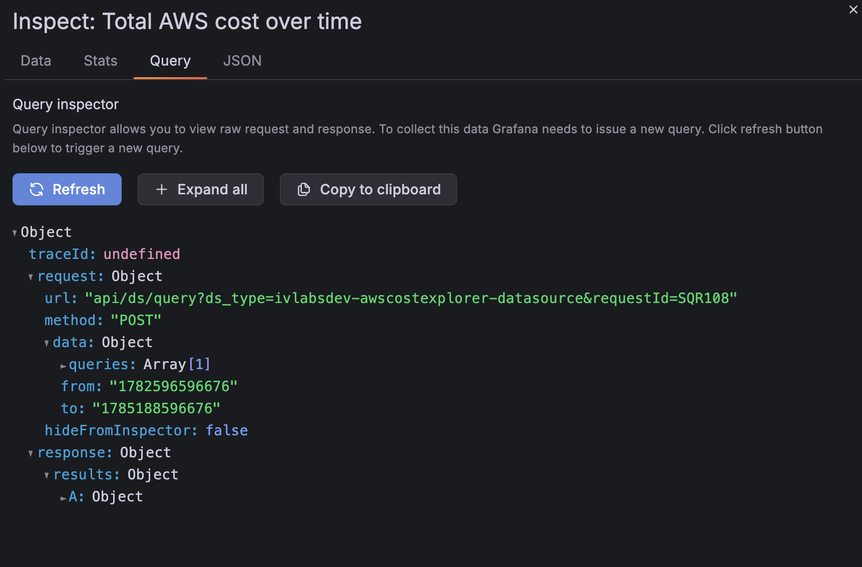 Query Inspector cache and freshness metadata