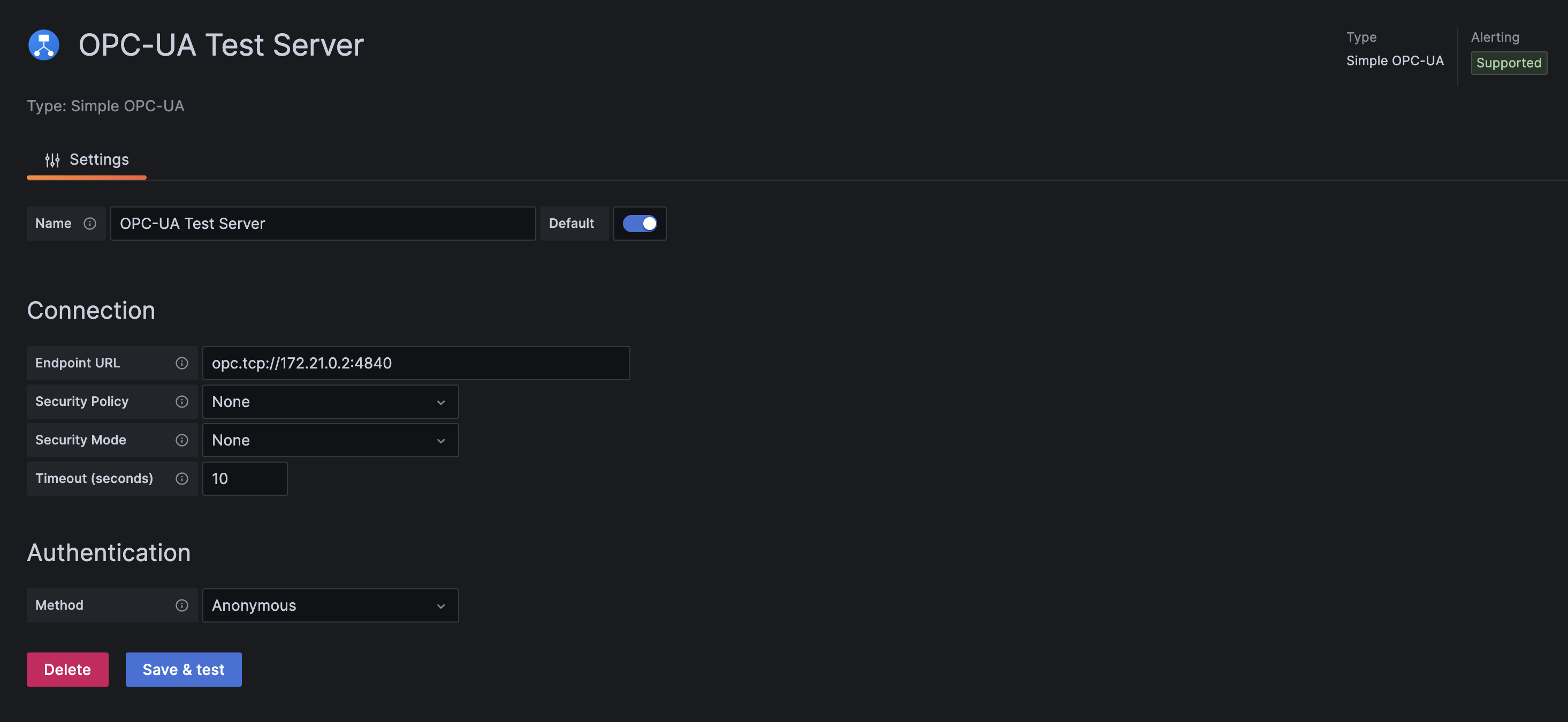 Data Source Configuration