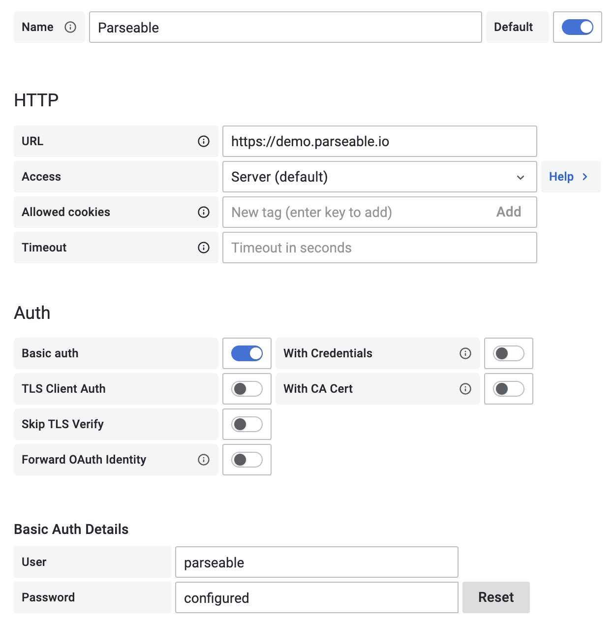 Query Configuration