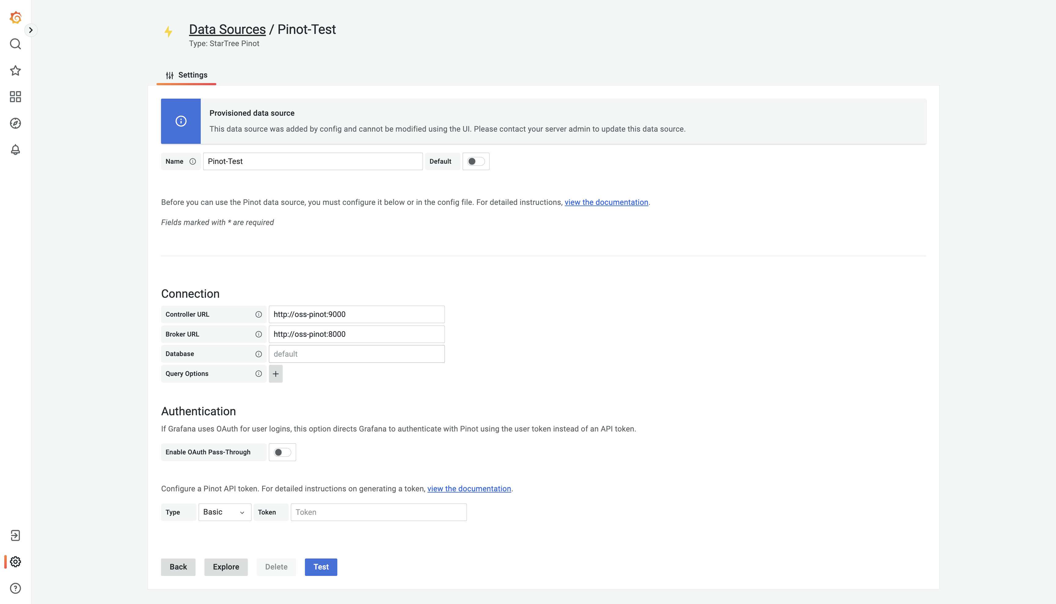 Data Source Configuration