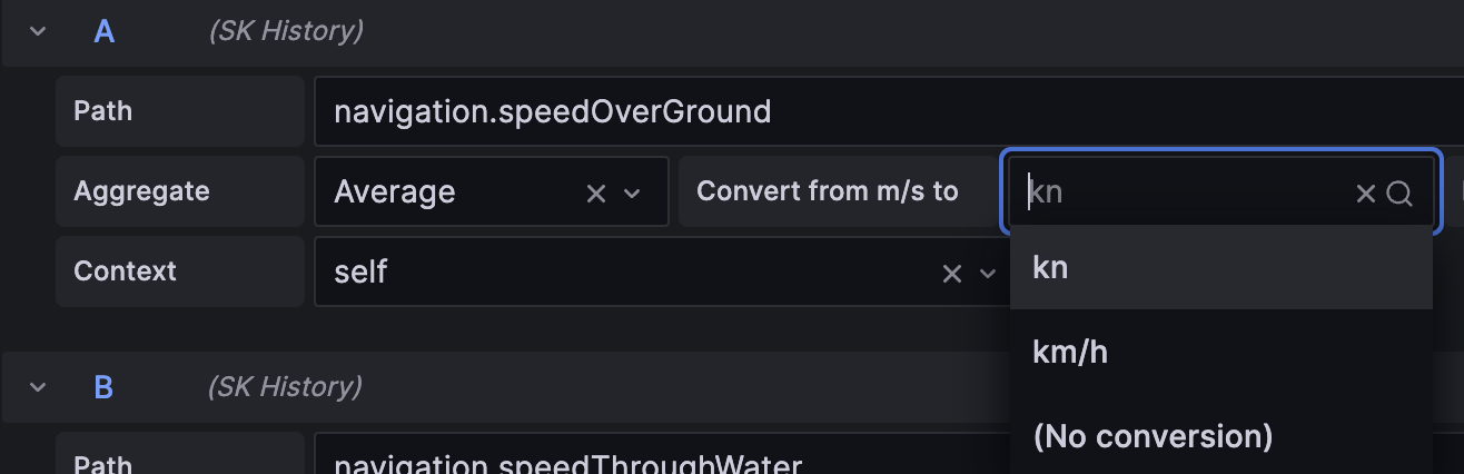 Schema/unit aware conversions