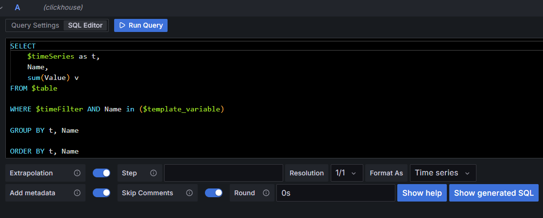 Query editor