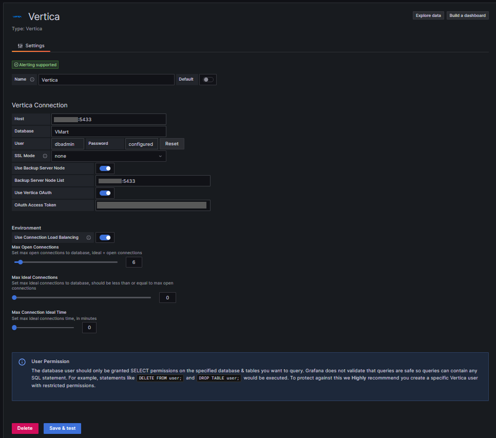 configure datasource
