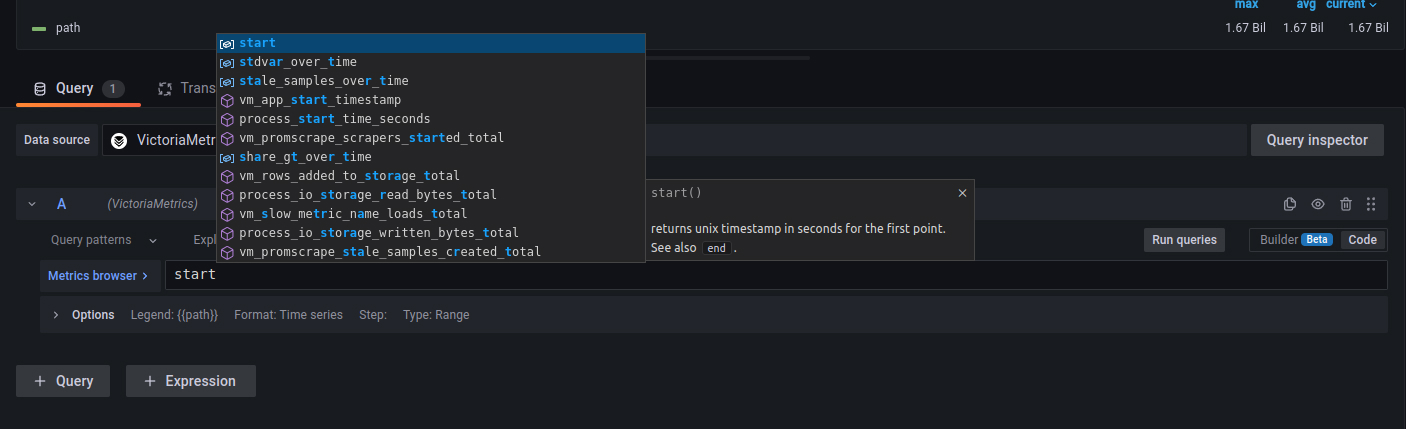 Query editor