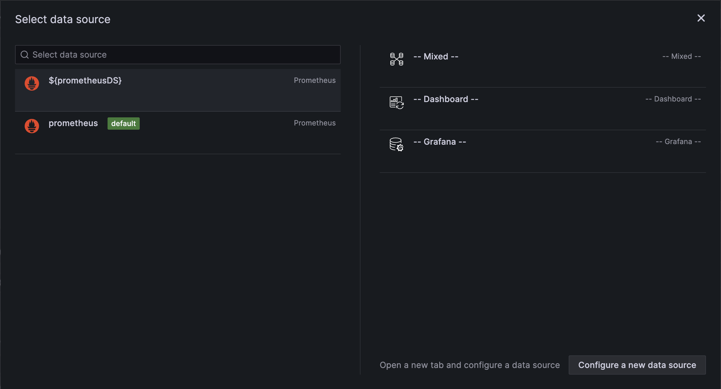 Data source selection