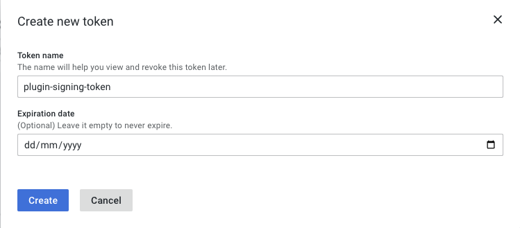 Create access policy token.