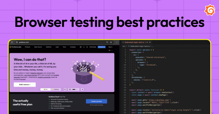 5 tips to write better browser tests for performance testing and synthetic monitoring