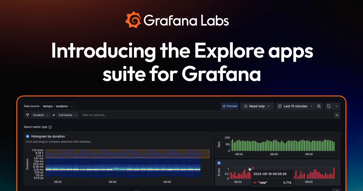 Grafana推出Explore应用套件：无查询体验探索指标、日志、追踪和性能分析