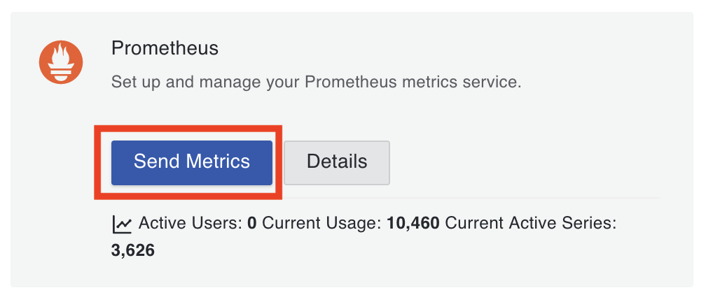 ‘Send Metrics’ button