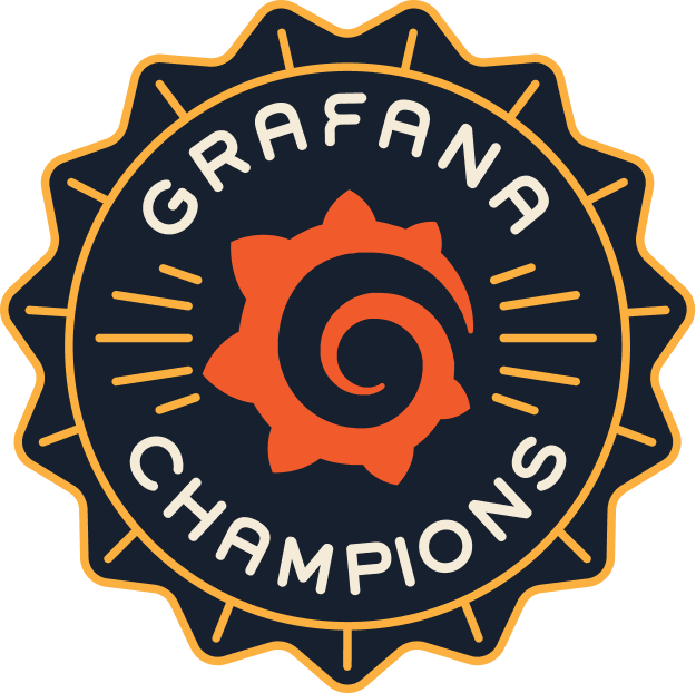 The logo for the Grafana Champions program.