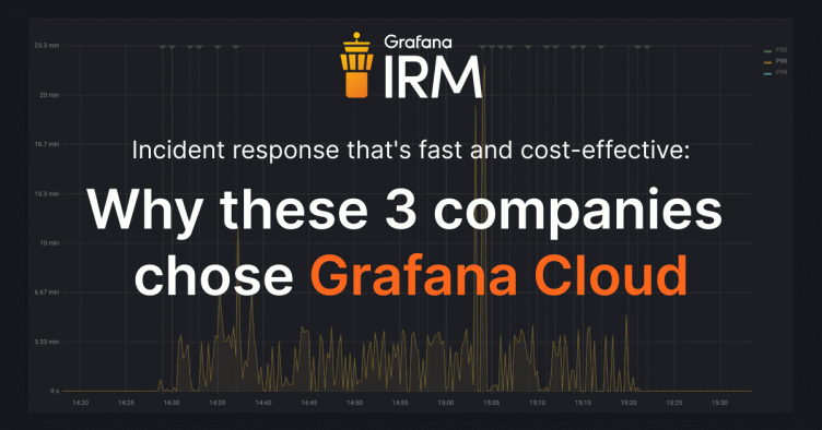Incident response that's fast and cost-effective: Why these 3 companies chose Grafana Cloud