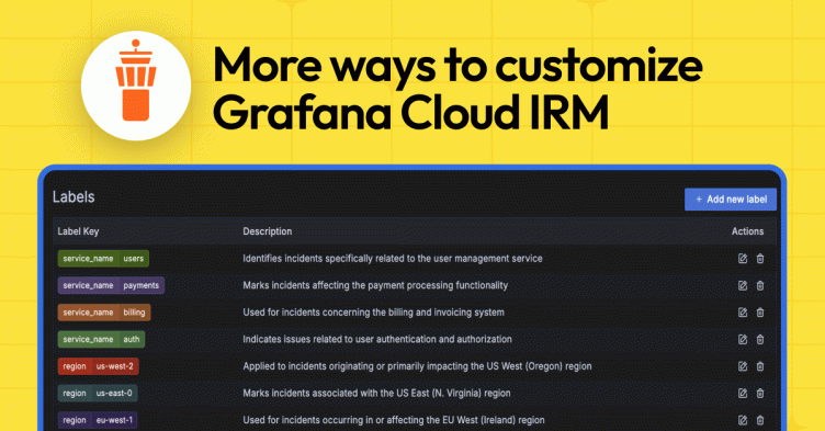 Customize your incident response with new features in Grafana Cloud IRM