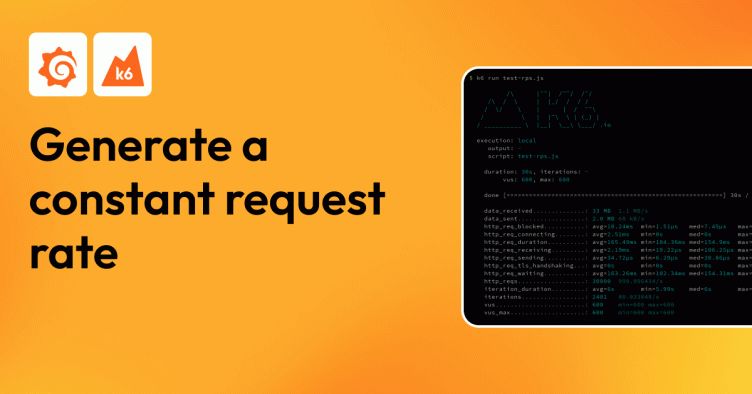 How to generate a constant request rate in Grafana k6 with the new scenarios API