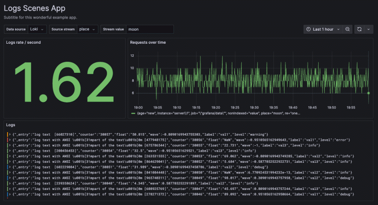 Create a logs app plugin with Grafana Scenes and Grafana Loki