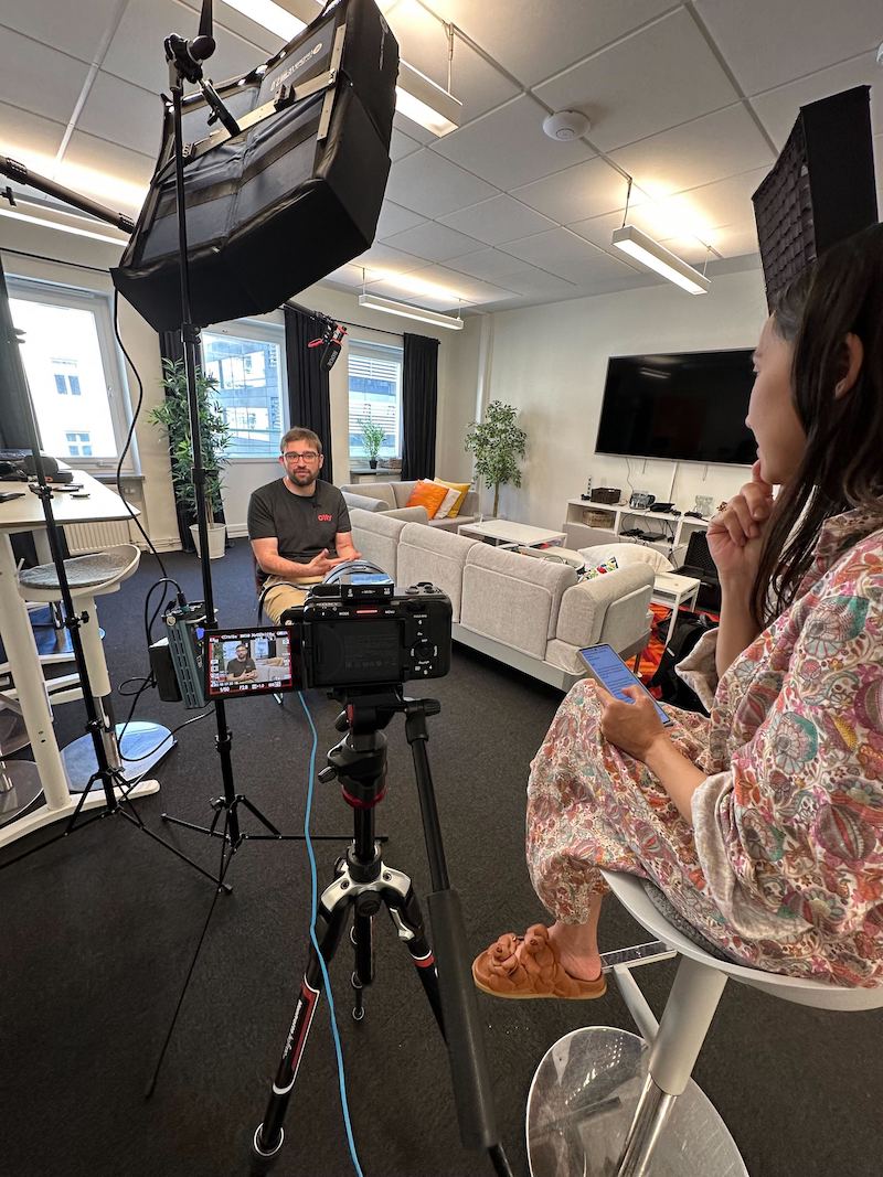 Photo from the interview set for the Story of Grafana documentary.