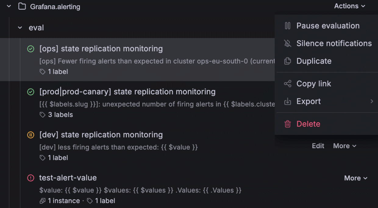 View alert rules | Grafana documentation