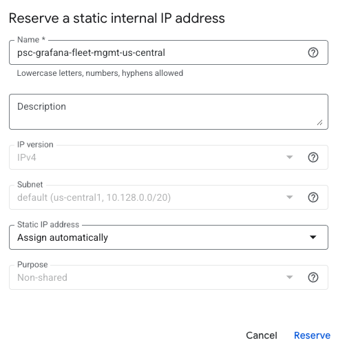 Create IP Address