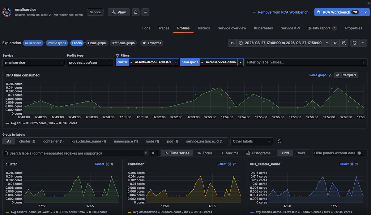 View profile details