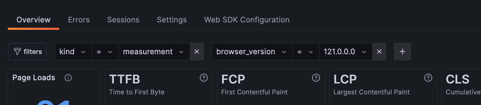 Meta filter bar