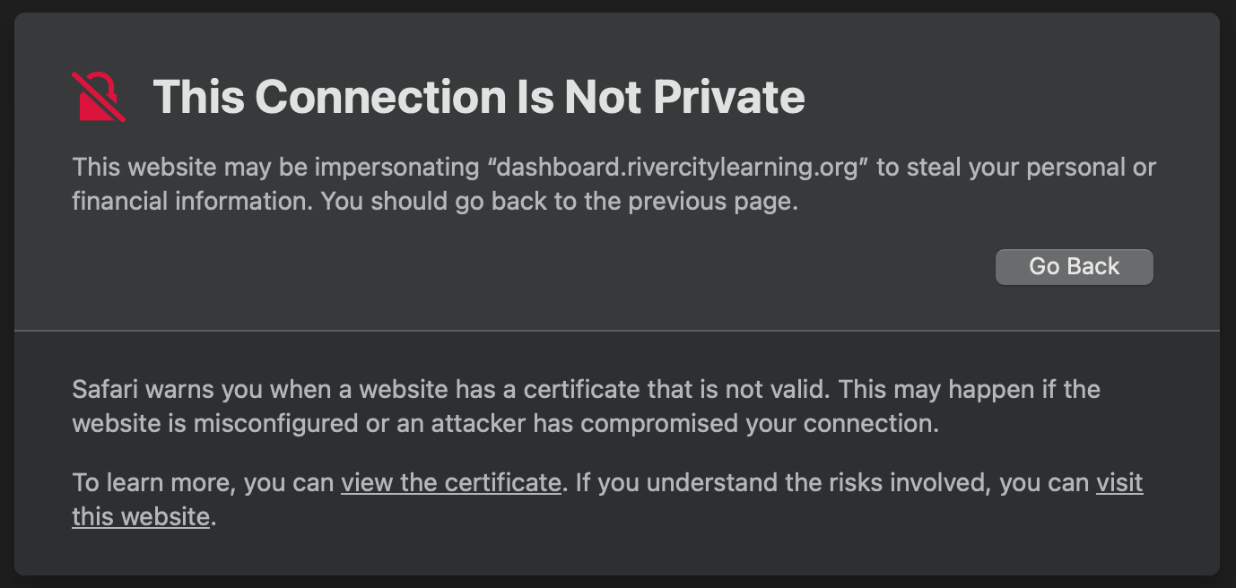 Insecure HTTPS connection