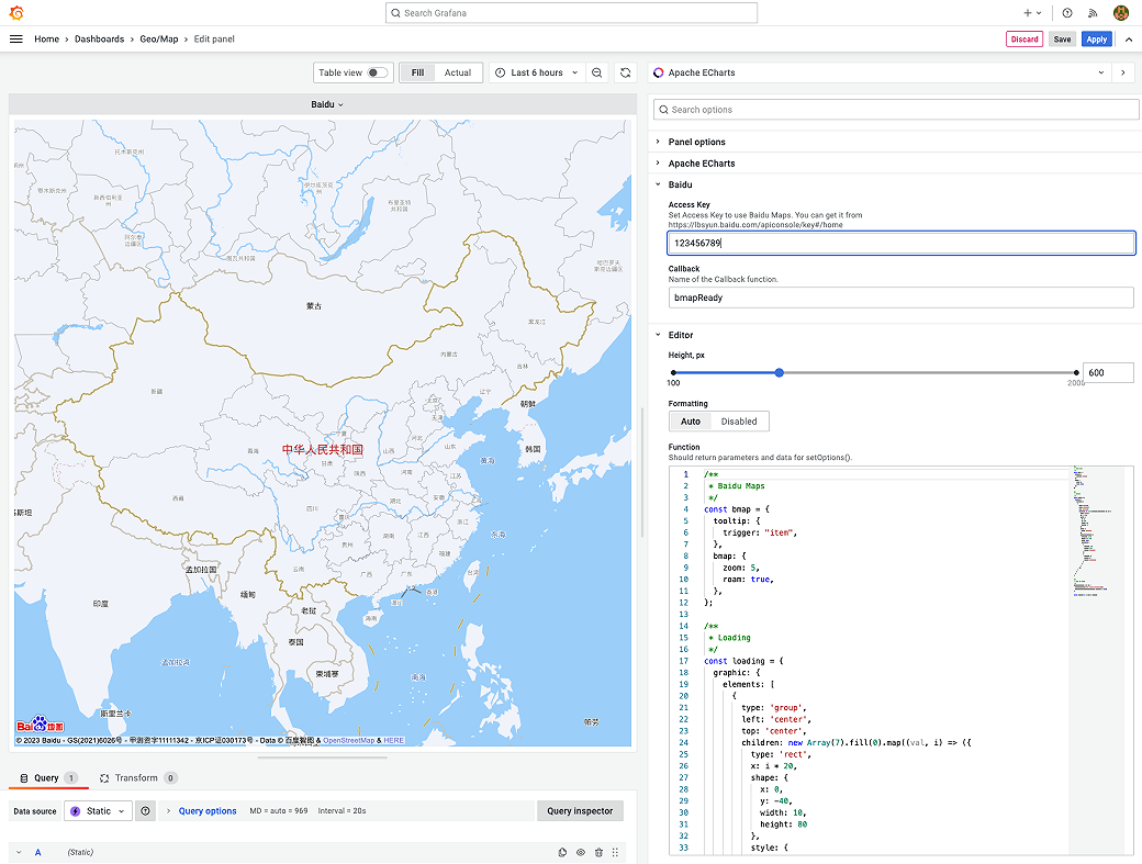 Baidu maps | Grafana Plugins documentation