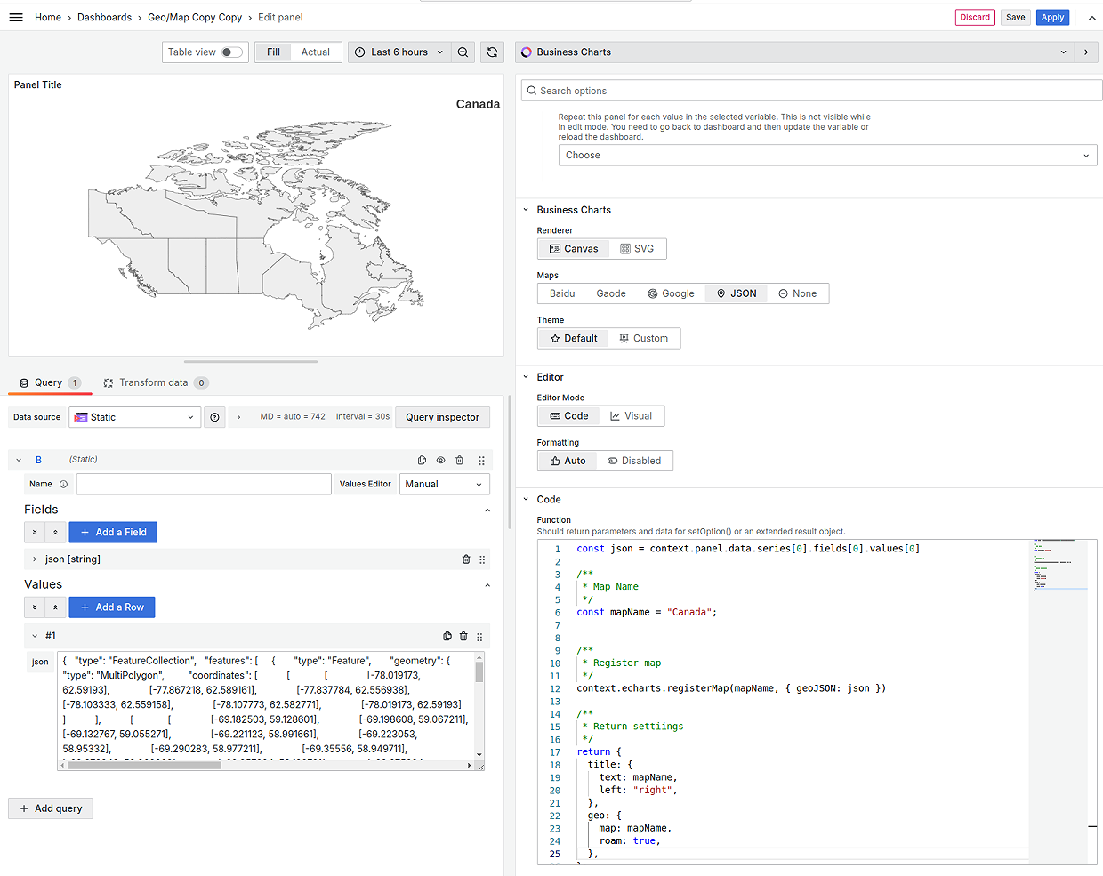 GeoJSON | Grafana Plugins documentation