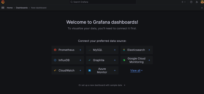 Screenshot of the guided setup for plugins in Grafana