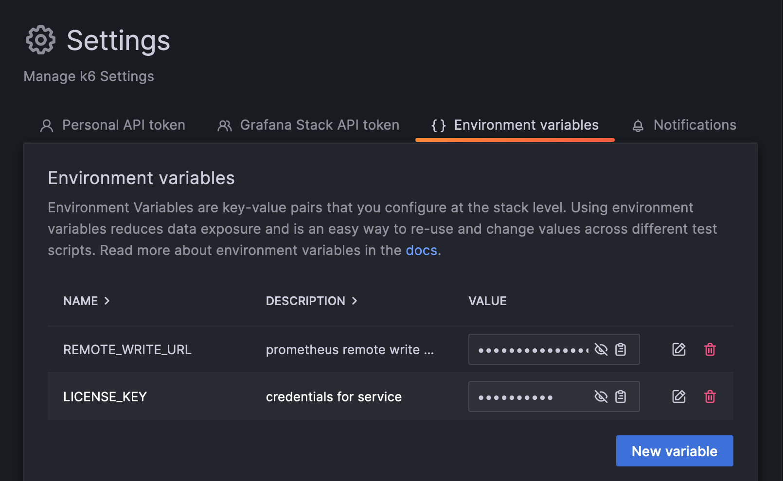 Cloud environment variables Grafana Cloud documentation