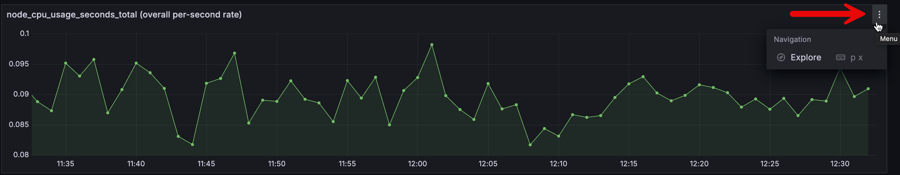 Image shows navigating to Explore