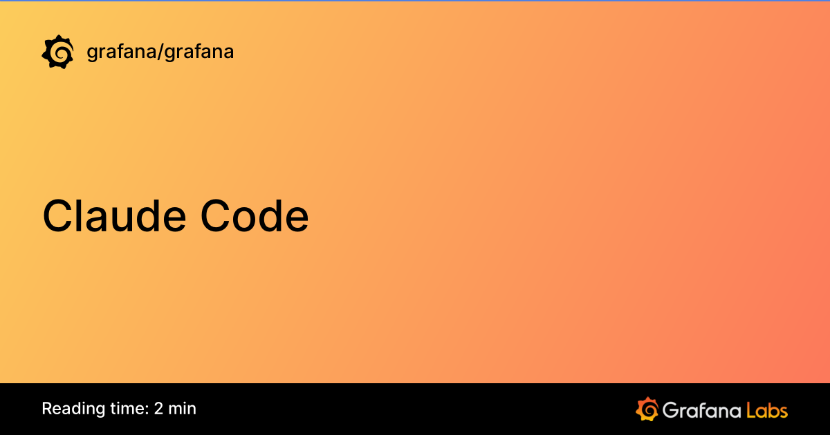 Claude Code | Grafana documentation
