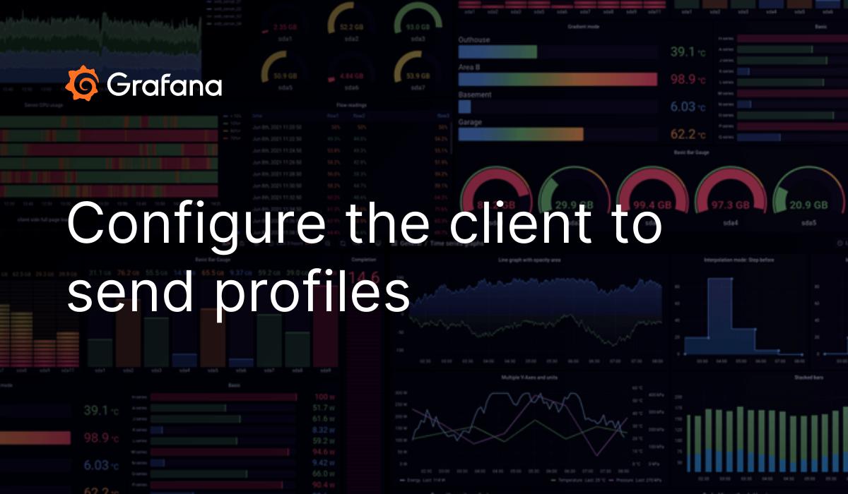 Configure the client to send profiles |  Grafana Pyroscope documentation
