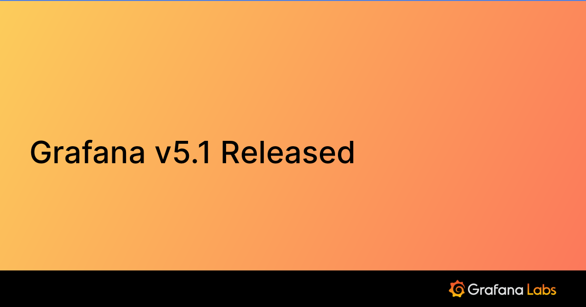 Grafana v5.1 Released