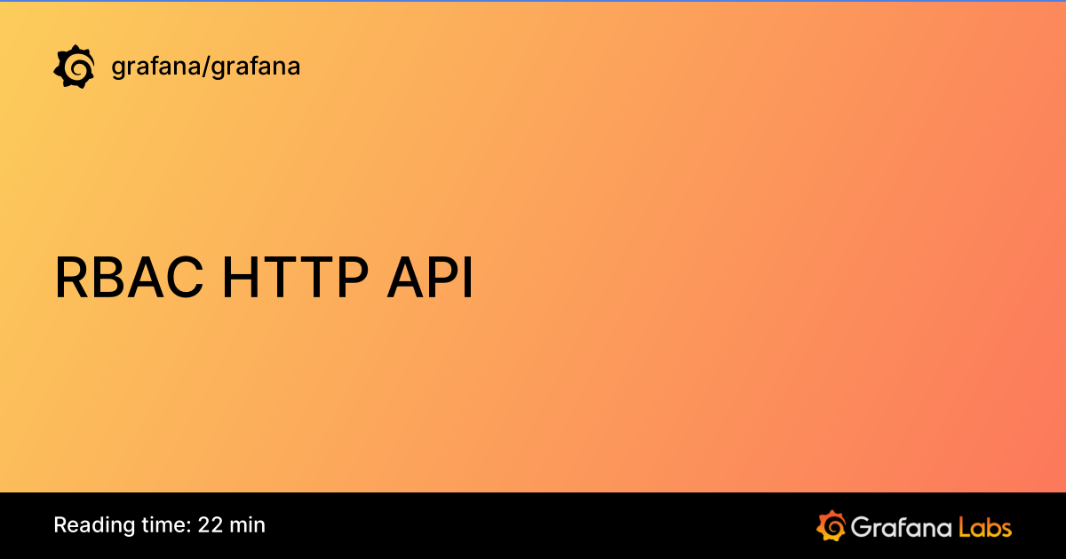 Rofan Api RBAC HTTP API | Grafana documentation
