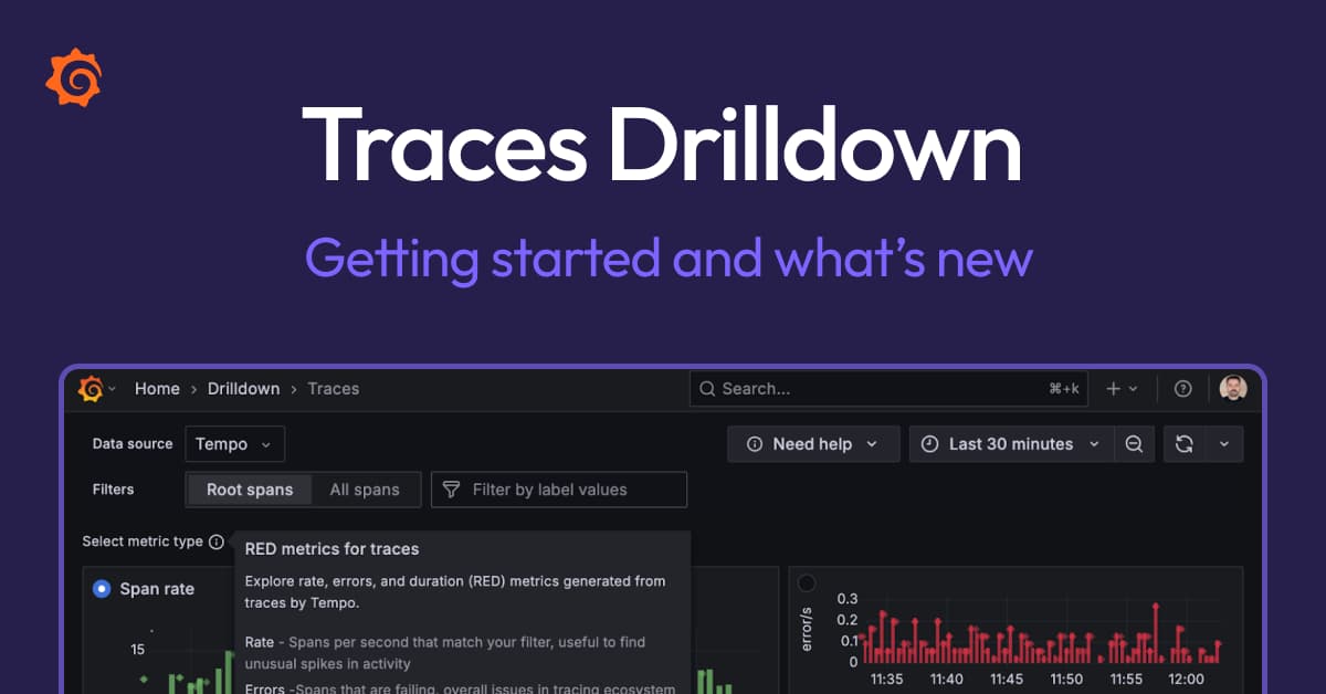Queryless tracing for faster root-cause analysis: Grafana Traces Drilldown is generally available