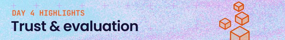 Banner image which reads mentions Day 4, which cites trust and evaluation