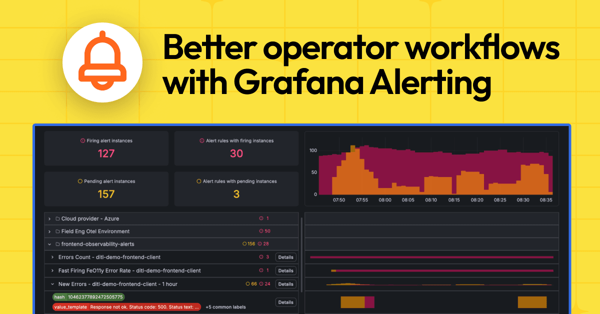 Grafana Alerting: faster rules, personalized filters, and an operations workspace