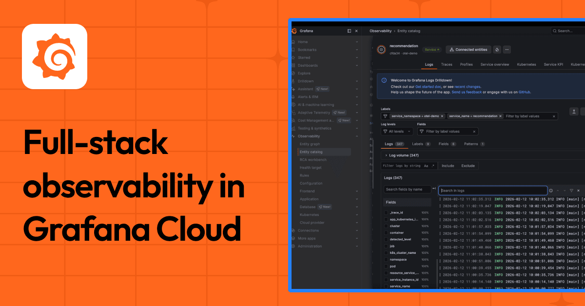 Full-stack observability in Grafana Cloud: How to investigate issues across services and infrastructure 