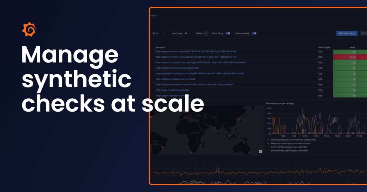 Manage synthetic checks at scale: Introducing folders in Grafana Cloud Synthetic Monitoring