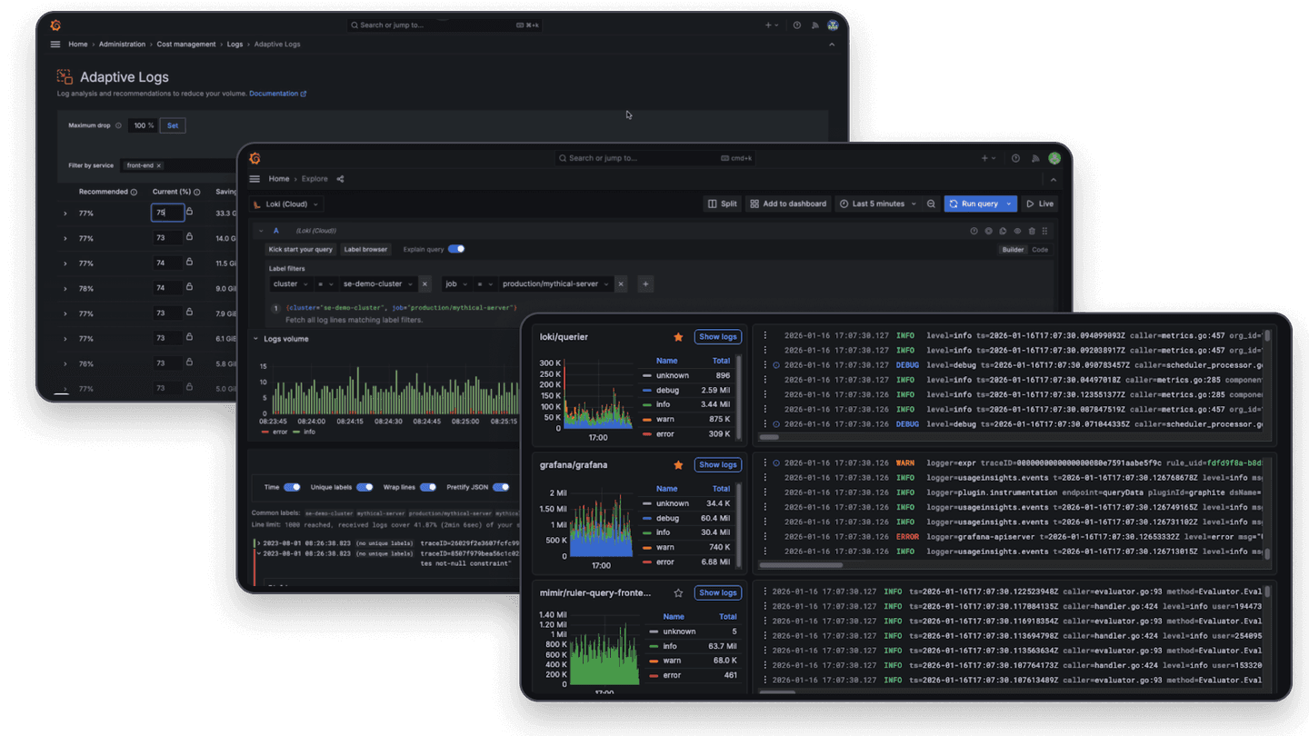 Log Management and Analytics | Grafana Cloud | Grafana Labs