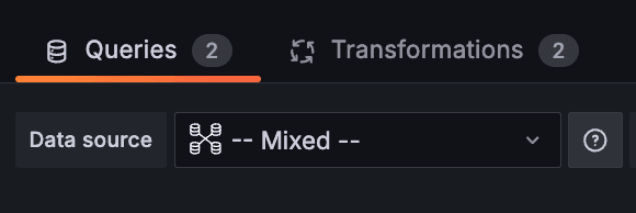 A screenshot of the mixed data source.