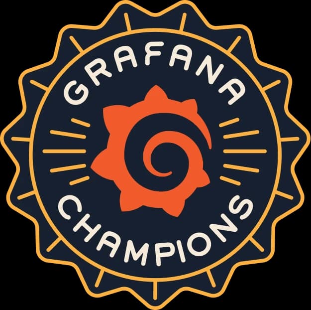 The logo for the Grafana Champions program.