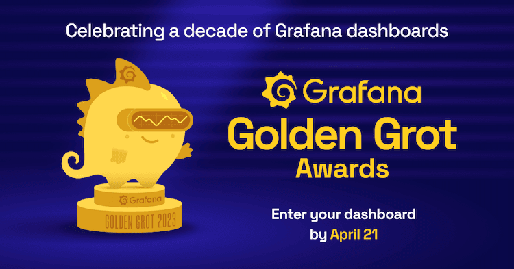 An illustration features a Golden Grot statue, as well as text describing the awards.