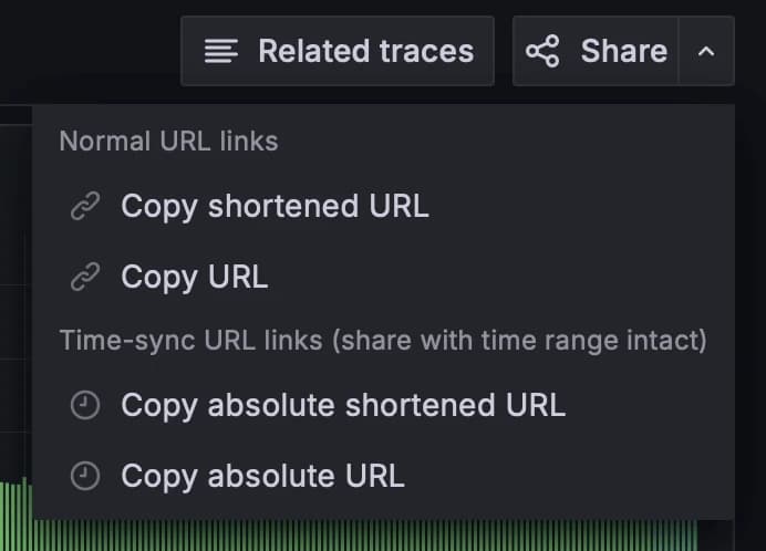 URL linking options in the UI