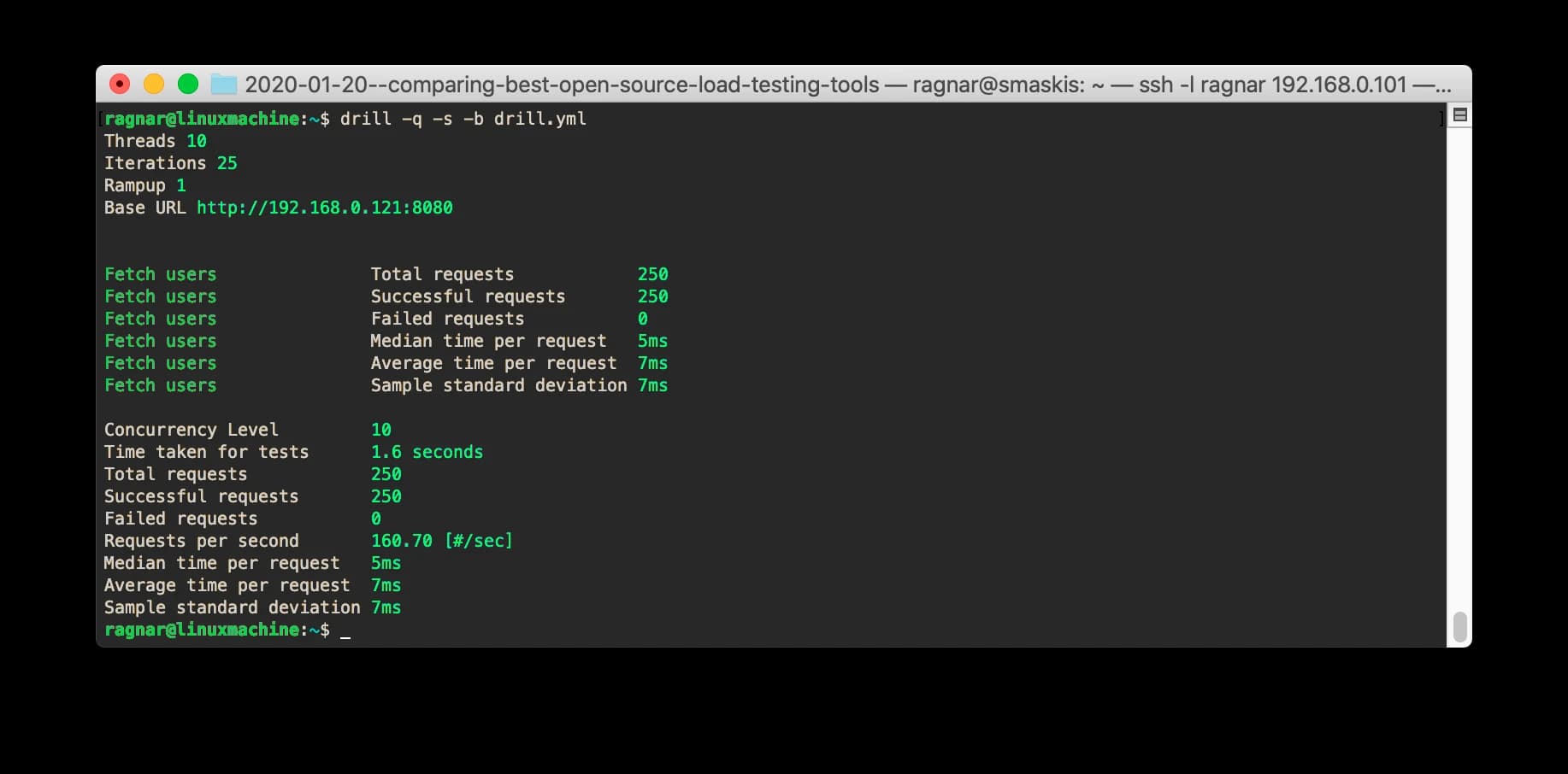 Drill runtime screenshot