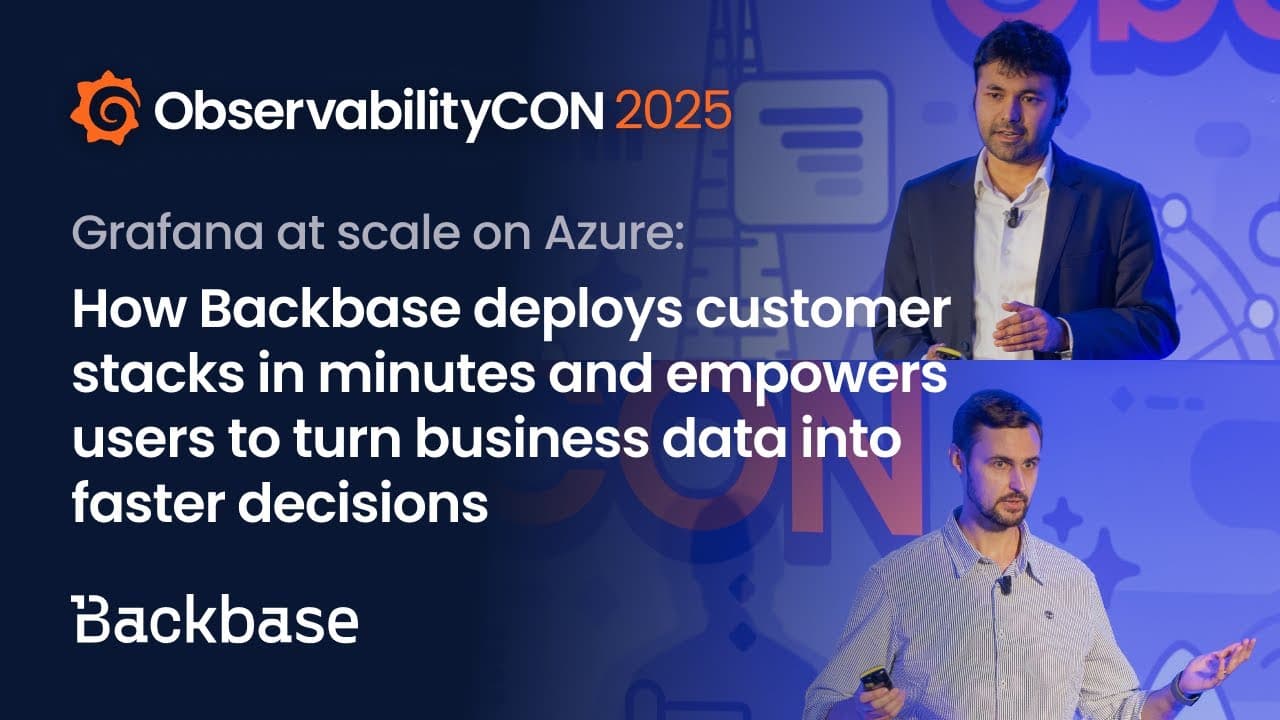 Grafana at scale on Azure: How Backbase deploys customer stacks in minutes and empowers users to turn business data into faster decisions